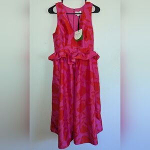 NWT Kate Spade x Target Women's Pink Floral Sleeveless Midi Dress Size 6